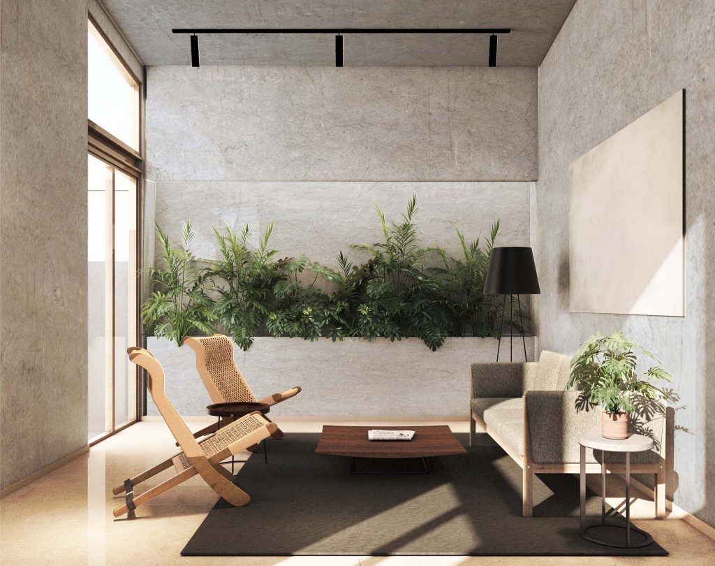 Sala de estar Casas Gemelas de Trino | Partitura Arquitectura Co. Sheyla García