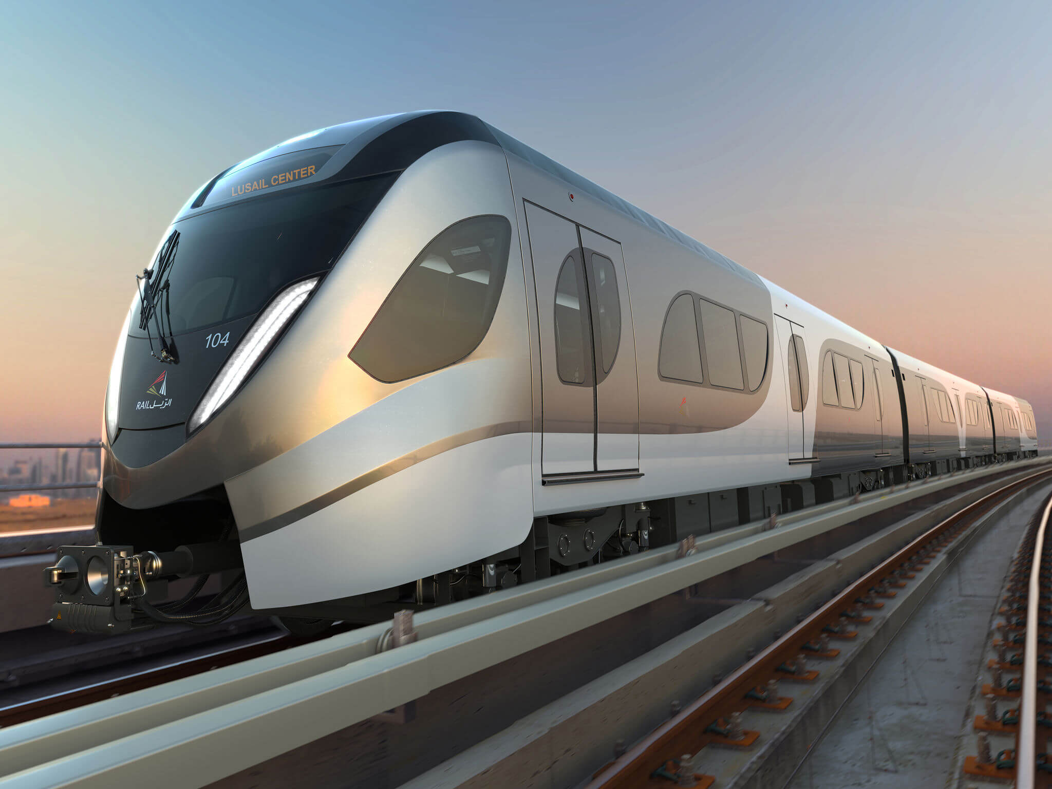 Metro de Doha visto por fuera